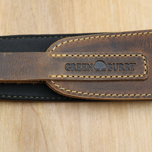 Leder Gewehrgurt hunting style 120cm x 4,8cm naturbelassen