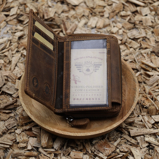 "Leder Geldbörse 15 Kartenfächer geöffnet RFID Schutz 7 Einstecktücher KFZ-Schein Format"