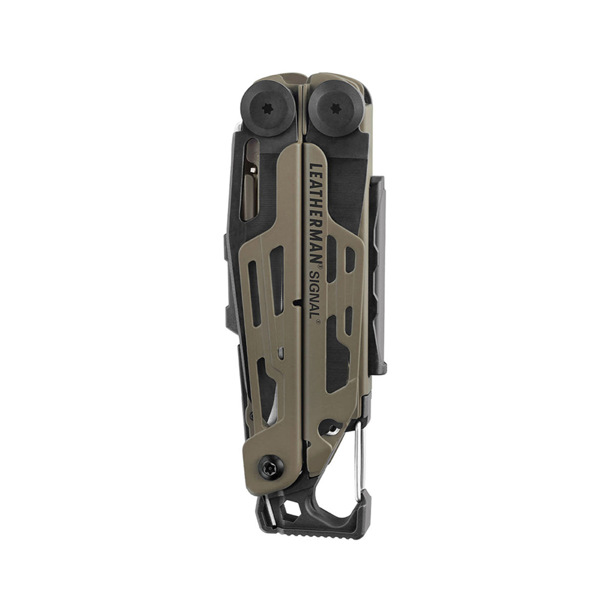 Leatherman Signal Multi-Tool in Coyote Tan, Frontansicht geschlossen
